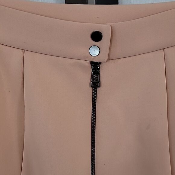 Cedric Charlier Peach Smooth Knee Length A line Panel  Skater Skirt - Picture 5 of 11
